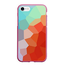 Чехол iPhone 7/8 матовый Пикси кристаллы, цвет: 3D-малиновый