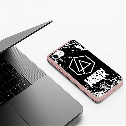 Чехол iPhone 7/8 матовый LINKIN PARK 2 / 3D-Светло-розовый – фото 3