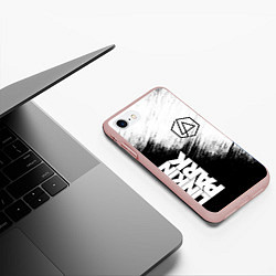 Чехол iPhone 7/8 матовый LINKIN PARK 3, цвет: 3D-светло-розовый — фото 2
