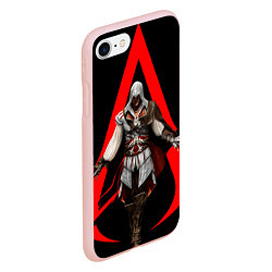 Чехол iPhone 7/8 матовый Assassin’s Creed 02, цвет: 3D-светло-розовый — фото 2