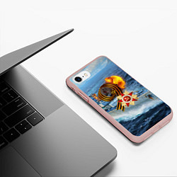 Чехол iPhone 7/8 матовый День Победы!, цвет: 3D-светло-розовый — фото 2