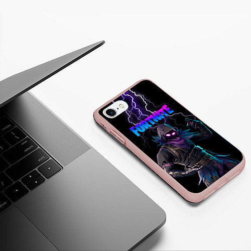 Чехол iPhone 7/8 матовый Raven Fortnite / 3D-Светло-розовый – фото 3