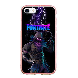 Чехол iPhone 7/8 матовый Raven Fortnite, цвет: 3D-светло-розовый