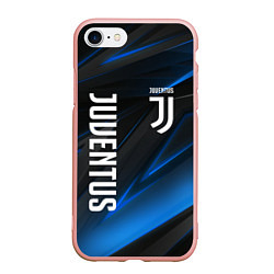 Чехол iPhone 7/8 матовый JUVENTUS, цвет: 3D-светло-розовый