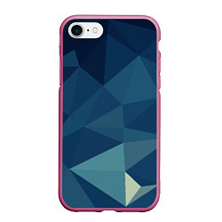 Чехол iPhone 7/8 матовый DARK BLUE, цвет: 3D-малиновый