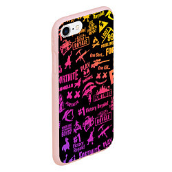 Чехол iPhone 7/8 матовый FORTNITE PARTY EVENT, цвет: 3D-светло-розовый — фото 2