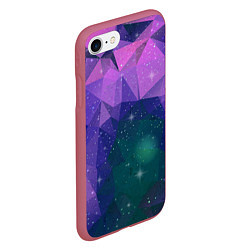 Чехол iPhone 7/8 матовый SPACE, цвет: 3D-малиновый — фото 2