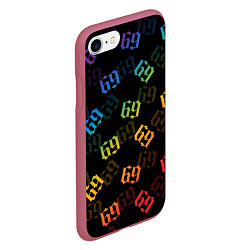 Чехол iPhone 7/8 матовый 6IX9INE, цвет: 3D-малиновый — фото 2