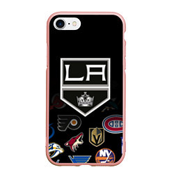 Чехол iPhone 7/8 матовый NHL Los Angeles Kings