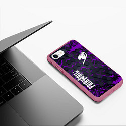 Чехол iPhone 7/8 матовый FAIRY TAIL, цвет: 3D-малиновый — фото 2