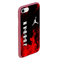 Чехол iPhone 7/8 матовый MICHAEL JORDAN AIR, цвет: 3D-малиновый — фото 2