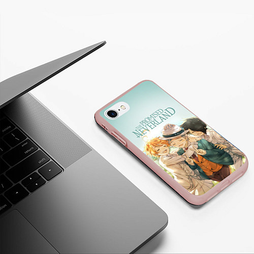 Чехол iPhone 7/8 матовый The Promised Neverland / 3D-Светло-розовый – фото 3