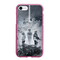 Чехол iPhone 7/8 матовый The Promised Neverland, цвет: 3D-малиновый