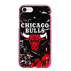Чехол iPhone 7/8 матовый CHICAGO BULLS