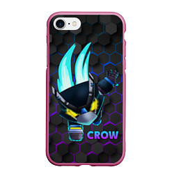 Чехол iPhone 7/8 матовый Brawl Stars CROW, цвет: 3D-малиновый