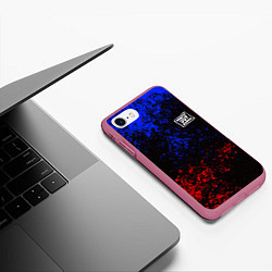 Чехол iPhone 7/8 матовый ДДТ спина Z, цвет: 3D-малиновый — фото 2