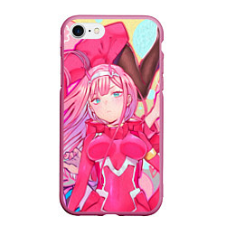 Чехол iPhone 7/8 матовый DARLING IN THE FRANXX, цвет: 3D-малиновый