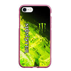 Чехол iPhone 7/8 матовый MONSTER ENERGY, цвет: 3D-малиновый