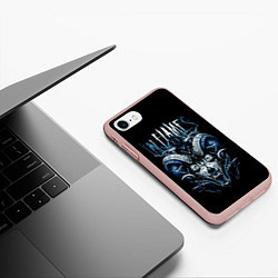 Чехол iPhone 7/8 матовый IN FLAMES, цвет: 3D-светло-розовый — фото 2