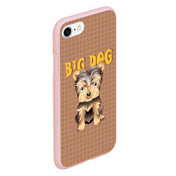 Чехол iPhone 7/8 матовый Большой пёс, цвет: 3D-светло-розовый — фото 2