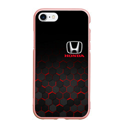 Чехол iPhone 7/8 матовый HONDA, цвет: 3D-светло-розовый