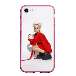 Чехол iPhone 7/8 матовый DOJA CAT, цвет: 3D-малиновый