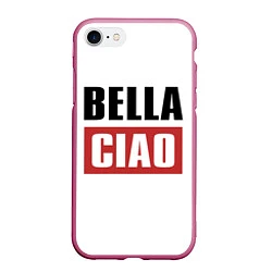 Чехол iPhone 7/8 матовый Bella Ciao, цвет: 3D-малиновый