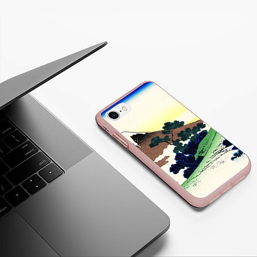 Чехол iPhone 7/8 матовый ЯПОНИЯ / 3D-Светло-розовый – фото 3