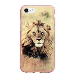 Чехол iPhone 7/8 матовый Lion King, цвет: 3D-светло-розовый