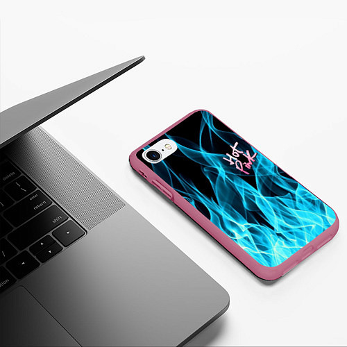 Чехол iPhone 7/8 матовый DOJA CAT / 3D-Малиновый – фото 3