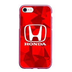 Чехол iPhone 7/8 матовый HONDA, цвет: 3D-малиновый