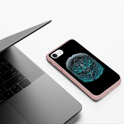 Чехол iPhone 7/8 матовый Баба-Яга Ведьма / 3D-Светло-розовый – фото 3