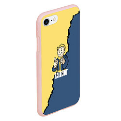 Чехол iPhone 7/8 матовый Fallout logo boy, цвет: 3D-светло-розовый — фото 2