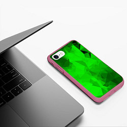 Чехол iPhone 7/8 матовый GREEN, цвет: 3D-малиновый — фото 2