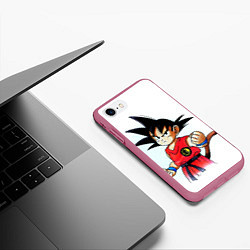 Чехол iPhone 7/8 матовый Гоку, цвет: 3D-малиновый — фото 2