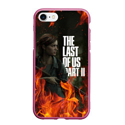 Чехол iPhone 7/8 матовый THE LAST OF US 2, цвет: 3D-малиновый