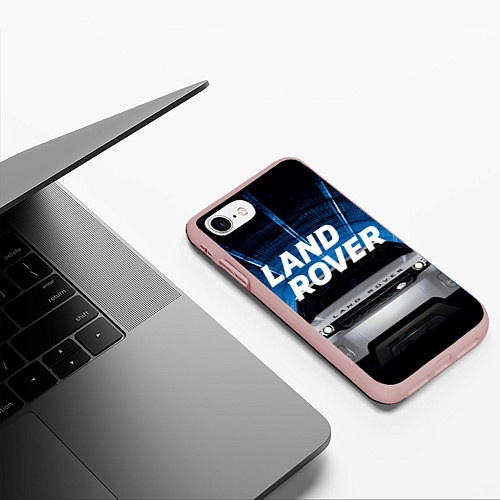 Чехол iPhone 7/8 матовый LAND ROVER / 3D-Светло-розовый – фото 3