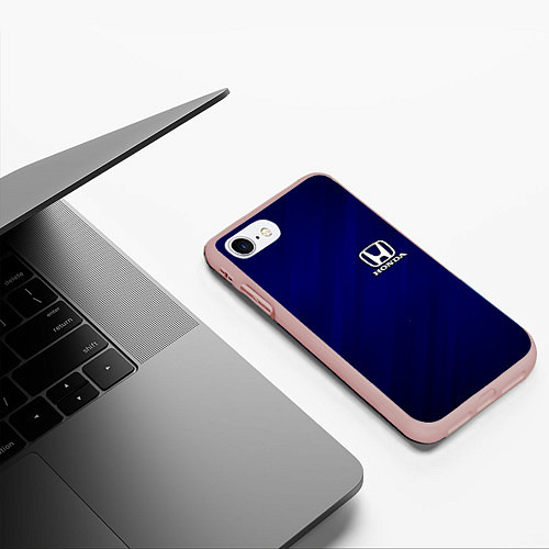 Чехол iPhone 7/8 матовый HONDA / 3D-Светло-розовый – фото 3