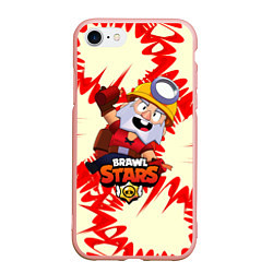 Чехол iPhone 7/8 матовый Brawl Stars Dynamike, цвет: 3D-светло-розовый