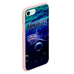 Чехол iPhone 7/8 матовый Loot Shark Fortnite, цвет: 3D-светло-розовый — фото 2