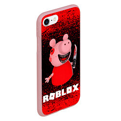 Чехол iPhone 7/8 матовый Roblox Piggy, цвет: 3D-баблгам — фото 2