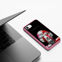 Чехол iPhone 7/8 матовый Вандалы арт, цвет: 3D-малиновый — фото 2