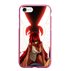 Чехол iPhone 7/8 матовый FAIRY TAIL ХВОСТ ФЕИ, цвет: 3D-малиновый