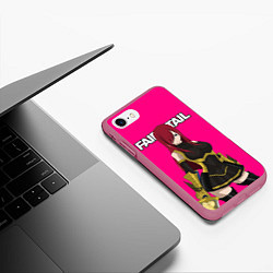 Чехол iPhone 7/8 матовый FAIRY TAIL ХВОСТ ФЕИ, цвет: 3D-малиновый — фото 2