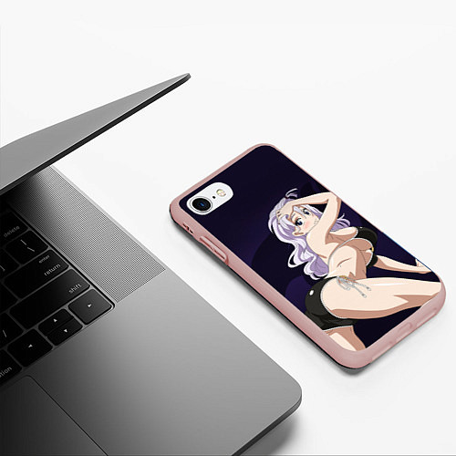 Чехол iPhone 7/8 матовый FAIRY TAIL ХВОСТ ФЕИ / 3D-Светло-розовый – фото 3