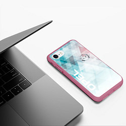 Чехол iPhone 7/8 матовый OPEL, цвет: 3D-малиновый — фото 2