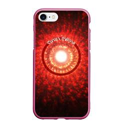 Чехол iPhone 7/8 матовый Ад Данте, цвет: 3D-малиновый