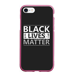 Чехол iPhone 7/8 матовый Black lives matter Z, цвет: 3D-малиновый