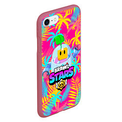 Чехол iPhone 7/8 матовый BRAWL STARS SPROUT TROPICAL, цвет: 3D-малиновый — фото 2