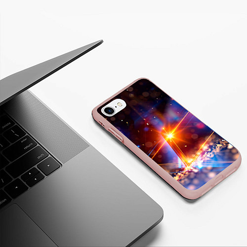 Чехол iPhone 7/8 матовый Geometry light / 3D-Светло-розовый – фото 3